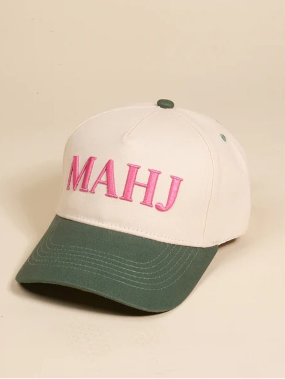 NWT Two-Tone Canvas Mahj Hat